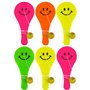 HENBRANDT Lot de 12 mini raquettes et jeux de balle avec visage souriant