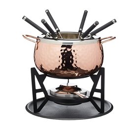 Artesà Set À Fondue Avec 6 Fourchettes Et Bol En Acier Inoxydable