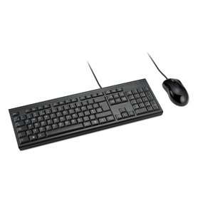 Kensington KM100 EQ Combo Clavier Filaire et Souris ambidextre pour PC de Bureau et Ordinateur Portable