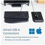 Kensington KM100 EQ Combo Clavier Filaire et Souris ambidextre pour PC de Bureau et Ordinateur Portable, Design Anti-éclaboussur