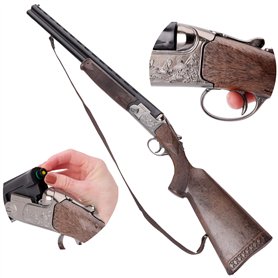 Toyland® 84cm (33") - Fusil de Chasse superposé - Fusil à amorces avec 3 Cartouches - Effets sonores et de fumée
