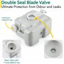 Trail Toilette Portable, Toilette Camping avec Chasse d'eau et Grand Réservoir Détachable (10 L/20 L), Vanne à Guillotine Hygién