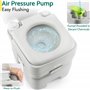 Trail Toilette Portable, Toilette Camping avec Chasse d'eau et Grand Réservoir Détachable (10 L/20 L), Vanne à Guillotine Hygién