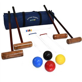 Big Game Hunters Ensemble De Croquet Cottage De Quatre Joueurs dans Un Sac - Kit De Croquet pour Adultes