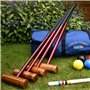Big Game Hunters Ensemble De Croquet Cottage De Quatre Joueurs dans Un Sac - Kit De Croquet pour Adultes