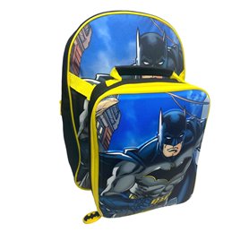 DC Comics Sac à dos Batman avec sac à déjeuner pour enfants