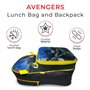 DC Comics Sac à dos Batman avec sac à déjeuner pour enfants, sac d'école, ensemble de repas isotherme assorti 2 pièces