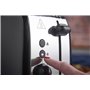 Russell Hobbs Grille pain [Pour 2 tranches] Colours Plus Inox noir (fentes extra larges, 6 niveaux de brunissage rapide, surélév