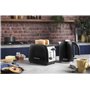 Russell Hobbs Grille pain [Pour 2 tranches] Colours Plus Inox noir (fentes extra larges, 6 niveaux de brunissage rapide, surélév