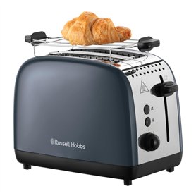 Russell Hobbs Grille pain [Pour 2 tranches] Colours Plus Inox gris (fentes extra larges