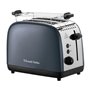 Russell Hobbs Grille pain [Pour 2 tranches] Colours Plus Inox gris (fentes extra larges, 6 niveaux de brunissage rapide, surélév