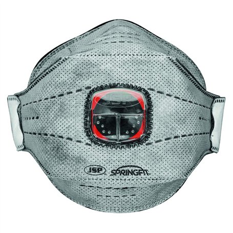 JSP Masque jetable trois plis Springfit™ FFP3OV (436) avec Valve Typhoon™ vente au détail (BGA802-206-N00)