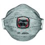 JSP Masque jetable trois plis Springfit™ FFP3OV (436) avec Valve Typhoon™ vente au détail (BGA802-206-N00)