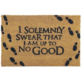 HARRY POTTER Paillasson Jusqu'à Pas Bon Carte de Maraudeur 60x40cm Beige Coco