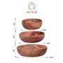 Assiettes d'apéritif en bois d'acacia