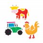 Baker Ross Pochoirs Ferme (Lot de 6) AW631 Coloris Assortis