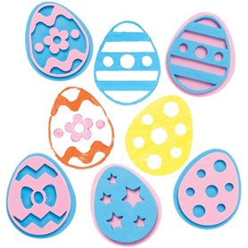 Baker Ross AX765 Tampons en mousse d’œuf de Pâques- Paquet de 10