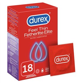 Durex Fetherlite Elite Lot de 18 préservatifs ultra lubrifiés