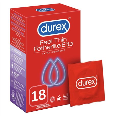 Durex Fetherlite Elite Lot de 18 préservatifs ultra lubrifiés