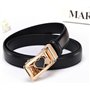 Femmes Ceinture Ratchet Ceintures en Cuir Véritable pour Les Dames Jeans avec Ceinture Automatique Coeur d'or Boucle avec Réglab