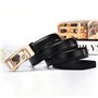Femmes Ceinture Ratchet Ceintures en Cuir Véritable pour Les Dames Jeans avec Ceinture Automatique Coeur d'or Boucle avec Réglab