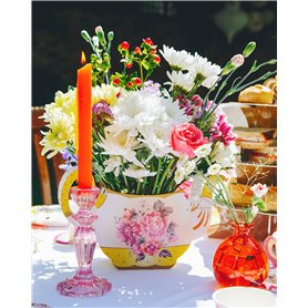 Talking Tables Tea Party Floral Vintage Vase Théière Décoration| Centre de table fleur| Vraiment délicieux| Pour anniversaire ou