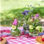 Talking Tables Vase Soliflore en Verre Lilas pour Fleurs Décoration Élégante Centre de Table Mariage Rebord de Fenêtre Fêtes Jar