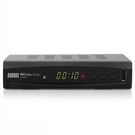 Décodeur et Enregistreur TNT HD - August DVB482 - Regardez et enregistrez simultanément 2 chaînes – Récepteur HDMI Full HD 1080p