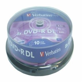 Verbatim 43666 8.5Go 8x double couche DVD+R Matt Silver - 10 Pack Spindle