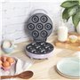 Petra Machine à beignets – Donne 7 mini beignets, plaque de cuisson antiadhésive, facile à nettoyer, voyants Power & Ready, cont