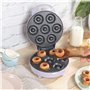 Petra Machine à beignets – Donne 7 mini beignets, plaque de cuisson antiadhésive, facile à nettoyer, voyants Power & Ready, cont