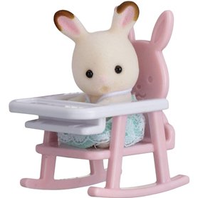 Sylvanian Families - 5197 - Valisette bébé lapin et chaise bébé