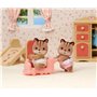 Sylvanian Families - Le Village - Les jumeaux Écureuil Roux - 5421 - Jumeaux et Bébés - Mini Poupées