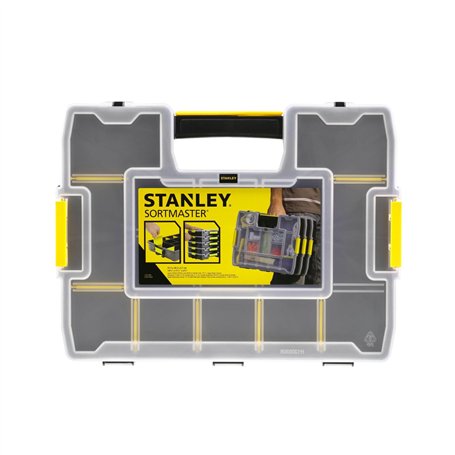 Stanley 1-97-483 Organiseur À Intercalaires mobile Sort master - Couvercle Alvéolé et Transparent pour Voir Le Contenu - Compact
