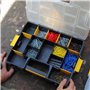 Stanley 1-97-483 Organiseur À Intercalaires mobile Sort master - Couvercle Alvéolé et Transparent pour Voir Le Contenu - Compact