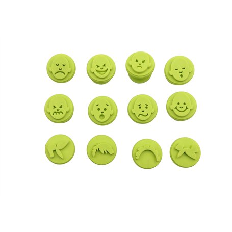 Outils de modelage | Tampons émotionnels faciles à prendre en main | Tampons d'expression faciale | Boîte de 12 tampons