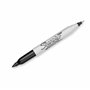 Sharpie Lot de 3 marqueurs permanents à double pointe – Encre noire – Pointe fine et ultra fine