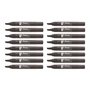 Sharpie Marqueurs permanents W10 - Pointe biseautée biseautée - Encre noire - Lot de 16