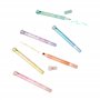 Tinc Lot de 6 surligneurs métallisés avec impression roller - Différents designs - Double pointe - Six couleurs au choix