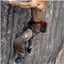 CampTeck Sac à Magnésie avec Cordon Sac à Craie pour Escalade, Gymnastique, Haltérophilie et Bien Plus – Noir
