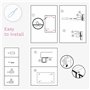 Matelas à langer rigide pour bébé - 80 x 50 cm - Convient pour lit de bébé de 140 x 70 cm - Unisexe - Anti-roulement - Imperméab
