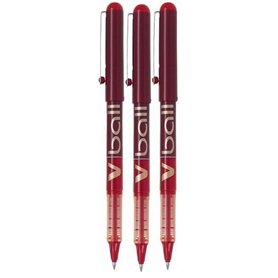 Pilot VB5 Stylo Rouge Stylo roller V Ball Fine stylos pointe métal 0