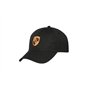 Casquette avec blason de la marque Porsche noire