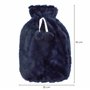 Grande housse de bouillotte moelleuse - Housse uniquement (bouillotte non incluse) - Taille unique pour bouteille de 2 litres - 