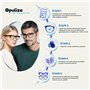 OPULIZE Met Lunettes de Lecture Anti-Lumière Bleue Monture Ronde et Mince Charnières à Ressort Améliore le Sommeil Jeux Ordinate