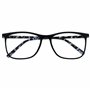 OPULIZE Arc Lunettes de Lecture Monture Carrées Minces Élégantes Charnières à Ressort Anti-Rayures Noir Branches à Motif Hommes