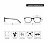 OPULIZE Arc Lunettes de Lecture Monture Carrées Minces Élégantes Charnières à Ressort Anti-Rayures Noir Branches à Motif Hommes 