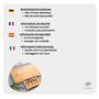HomeZone Plateau à fromage en bambou avec couteau et plateau de service avec tiroir coulissant à couverts et tiroir de cuisine, 