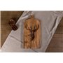 Marco Paul Planche à fromage en bois avec motif cerf - Plateau de service rustique pour fromage, crackers, viande, collations - 