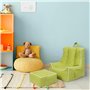 Ready Steady Bed Pouf poire pour enfant avec repose-pieds | Fauteuil ergonomique pour enfants | Mobilier confortable pour enfant